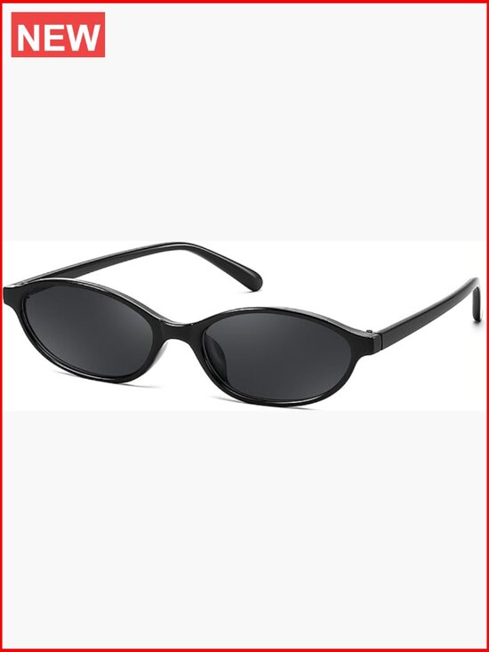 Retro Oval Cat Eye Sunglasses UV400 Lightweight 90s Y2k Narrow Trendy Shades